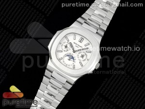Nautilus 5740 SS GRF Best Edition White Dial on SS Bracelet A240