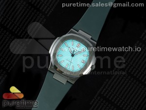 AET Nautilus 5711 Green Ceramic AMGF Best Edition Tiffany Blue Dial on Green Rubber Strap MIYOTA 9015