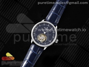 PP Tourbillon SS RMSF Edition Blue Dial on Blue Leather Strap