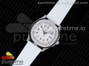 Aquanaut Jumbo 5069G SS Best Edition White Dial on White Rubber Strap A324