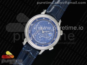 Grand Complications 6104P Moon SS TWF Blue Dial on Blue Leather Strap A240