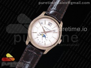 Complications Series Moonphase RG KMF White Dial on Brown Leather Strap Cal.324