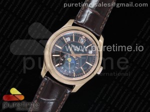 Complications Series Moonphase RG KMF Black Dial on Brown Leather Strap Cal.324