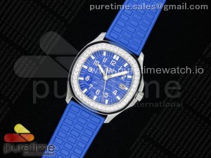 Aquanaut 5067A SS PPF 1:1 Best Edition Blue Textured Dial on Blue Rubber Strap AE23