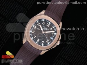 Aquanaut 5167R RG ZF 1:1 Best Edition Brown Dial on Brown Rubber Strap 324CS