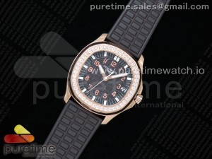 Aquanaut 5068 RG PPF 1:1 Best Edition Brown Textured Dial on Brown Rubber Strap 324CS