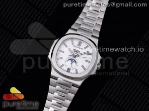 Nautilus 5726 Complicated SS GRF 1:1 Best Edition White Textured Dial on SS Bracelet A324