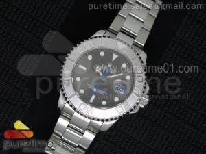 Yacht-Master 116622 SS Gray Dial Blue Hand on SS Bracelet A2836