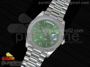 Day-Date II 228239 SS 1:1 Best Edition Green Dial on SS Bracelet A3255