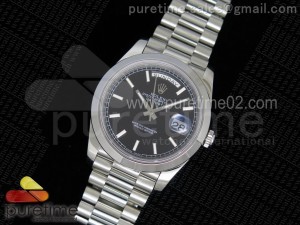 Day-Date II 228239 SS 1:1 Best Edition Black Dial on SS Bracelet A3255