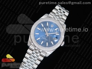 DateJust 41 126334 SS REF 1:1 Best Edition Blue Dial Stick Markers on Jubilee Bracelet A3235 Clone