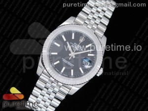 DateJust 41 126334 SS REF 1:1 Best Edition Black Dial Stick Markers on Jubilee Bracelet A3235 Clone