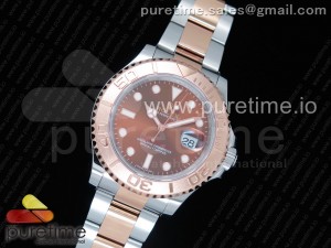 Yacht-Master 116621 SS/RG VRF 1:1 Best Edition Brown Dial on SS/RG Bracelet A2836