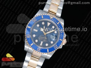 Submariner 116613 LB GMF Best Edition Wrapped Gold Blue Dial  on SS/YG Bracelet SA3135