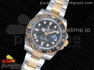 GMT-Master II 116713 LN Black Ceramic SS/YG EWF Best Edition Black Dial on SS/YG Bracelet A2836