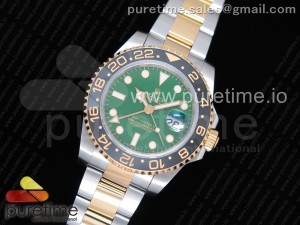 GMT-Master II 116713 LN Black Ceramic SS/YG EWF Best Edition Green Dial on SS/YG Bracelet A2836