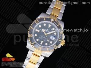 Submariner Two Tone SS/YG 116613 D1F Best Edition Black Dial on SS/YG Bracelet A2836