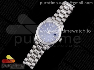 DateJust 31 Ladies 278289 GMF 316L Steel Blue Dial Stick Markers on President Syle Bracelet