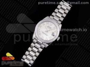 DateJust 31 Ladies 278289 GMF 316L Steel Silver Dial Roman Markers on President Syle Bracelet