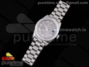 DateJust 31 Ladies 278289 GMF 316L Steel Gray Dial Roman Markers on President Syle Bracelet