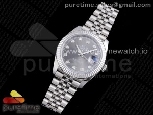 New DateJust 41 126334 SS REF 1:1 Best Edition Gray Dial Diamonds Markers on Jubilee Bracelet A3235 Clone