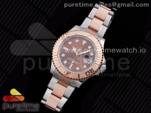 Yacht-Master 116621 VRF 1:1 Best Edition Brown Dial on Wrapped Gold SS/RG Bracelet A2824