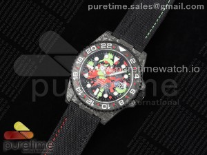 GMT DIW Carbon VSF 1:1 Best Edition Green/Red Dial on Black Nylon Strap VR3186 CHS