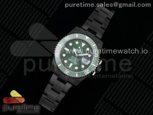Submariner Blaken PVD Green Ceramic APSF 1:1 Best Edition on PVD Bracelet VR3135