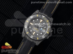 Submariner DIW Carbon VSF 1:1 Best Edition Black/Yellow Dial on Black Nylon Strap VS3135