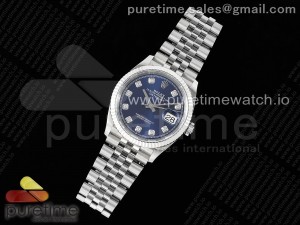 DateJust 36 SS 126234 VSF 1:1 Best Edition 904L Steel Blue Diamonds Dial on Jubilee Bracelet VS3235