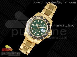 GMT Master II 116718 LN 904L SS APF 1:1 Best Edition Green Dial on YG Bracelet VR3186 CHS