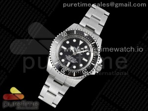 Sea-Dweller 126660 No Date APF Best Edition Black Dial on SS Bracelet VR3235