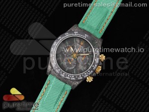 Daytona DIW Carbon Case and Bezel N6F Best Edition Carbon/Green Dial on Green Nylon Strap SA4130