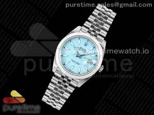 DateJust 41 126334 Fluted Bezel KING 1:1 Best Edition 904L Steel Tiffany Blue Dial on Jubilee Bracelet VR3235