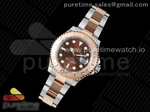 Yacht-Master 126621 KF 1:1 Best Edition RG Wrapped Brown Dial on SS/RG Bracelet VR3135