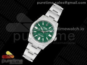Oyster Perpetual 124300 41mm VSF 1:1 Best Edition 904L Steel Green Dial VS3235