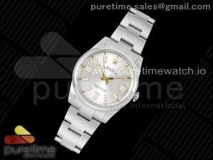 Oyster Perpetual 124300 41mm VSF 1:1 Best Edition 904L Steel Silver Dial VS3235