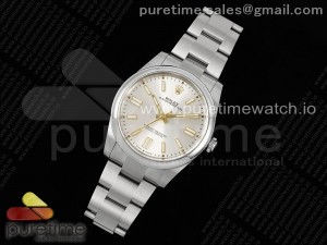 Oyster Perpetual 124300 41mm Clean 1:1 Best Edition 904L Steel Silver Dial VR3230