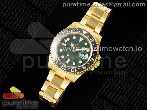 GMT Master II 116718 LN KF 1:1 Best Edition YG Wrapped Green Dial on YG Bracelet VR3186 CHS