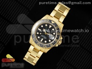 GMT Master II 116718 LN KF 1:1 Best Edition YG Wrapped Black Dial on YG Bracelet VR3186 CHS