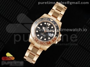 GMT-Master II 126715 CHNR RG Plated 904L Steel Clean 1:1 Best Edition DD3285 (Correct Hand Stack)