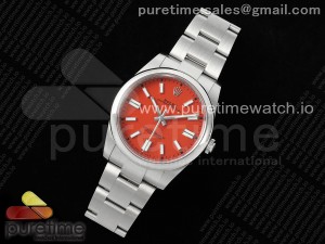 Oyster Perpetual 126000 36mm Clean 1:1 Best Edition 904L Steel Red Dial VR3230