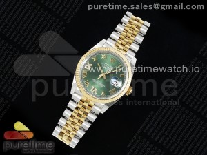 DateJust 36 126233 APF 1:1 Best Edition 904L Steel Green Diamond Roman Dial on Jubilee Bracelet VR3235