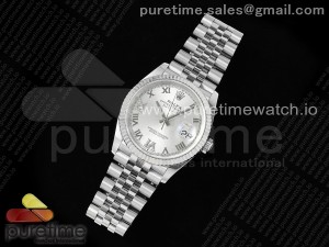 DateJust 36 126234 APF 1:1 Best Edition 904L Steel Silver Diamond Roman Dial on Jubilee Bracelet VR3235
