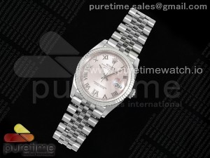 DateJust 36 126234 APF 1:1 Best Edition 904L Steel Pink Diamond Roman Dial on Jubilee Bracelet VR3235