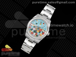 Oyster Perpetual 124300 41mm DIWF 1:1 Best Edition 904L Steel Celebration Dial A3230