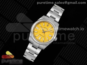 Oyster Perpetual 124300 41mm DIWF 1:1 Best Edition 904L Steel Yellow Dial A3230