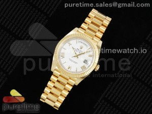 Day Date 40 YG 228238 ARF 1:1 Best Edition White Roman Dial on President Bracelet VR3255 (Gain Weight)