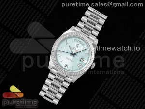Day Date 40 SS 228236 ARF 1:1 Best Edition Ice Blue Roman Dial on President Bracelet VR3255 (Gain Weight)