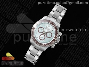2023 Daytona 126506 QF 1:1 Best Edition 904L Steel Ice Blue Dial on SS Braclet SA4131 (Gain Weight)